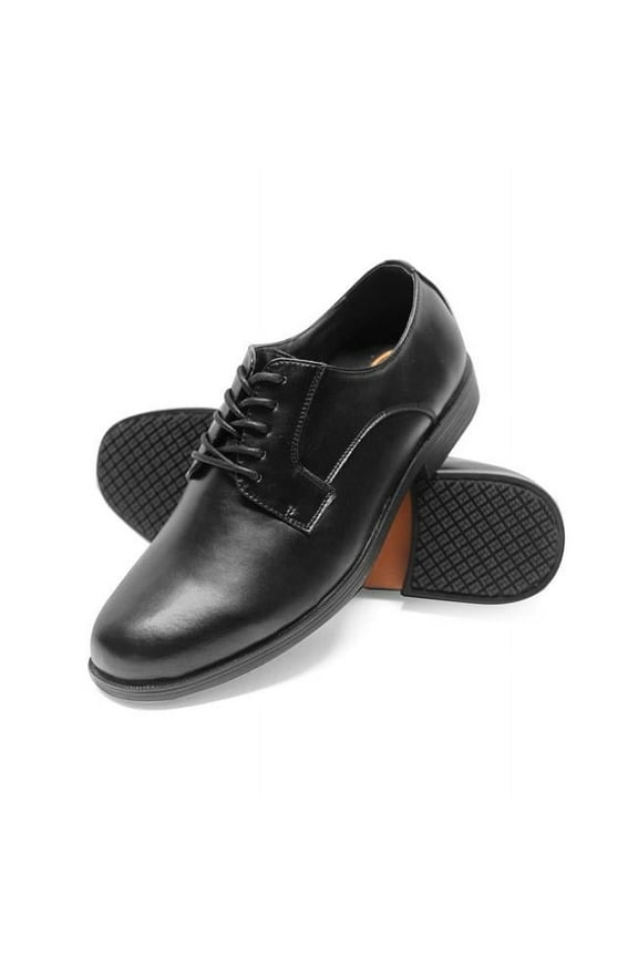 Womens Slip-Resistant Oxfords Dress Work Shoe, Black - Size 15