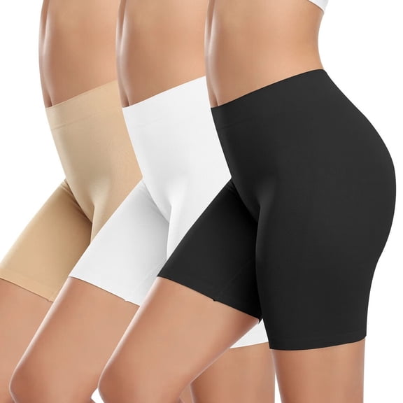 Womens Slip Shorts for Under Dresses Seamless Anti Chafing Underwear Boyshorts Panties Under Skirts Safety Shorts