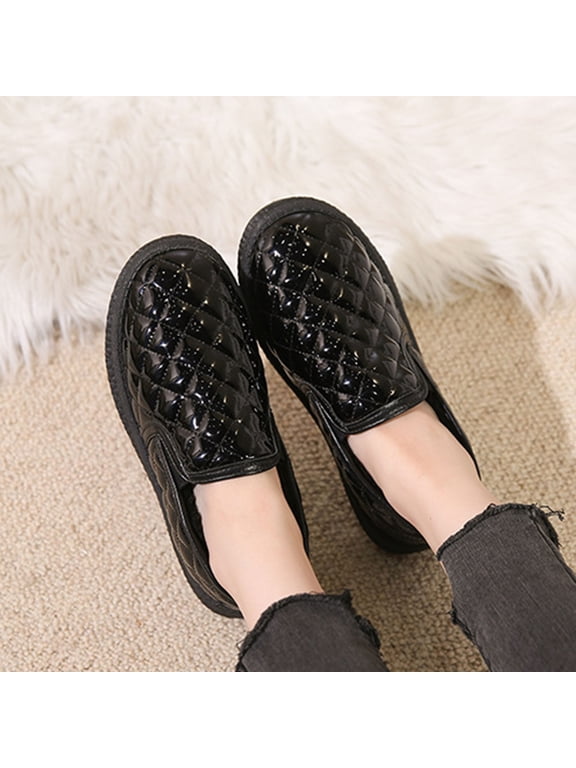 Womens Slip On Snow Boots Fashion Winter Fleece Lined Slip Resistant Warm Comfortable Versatile Bean Cotton Shoes For Everyday Casual Wear Winter Boots For Women