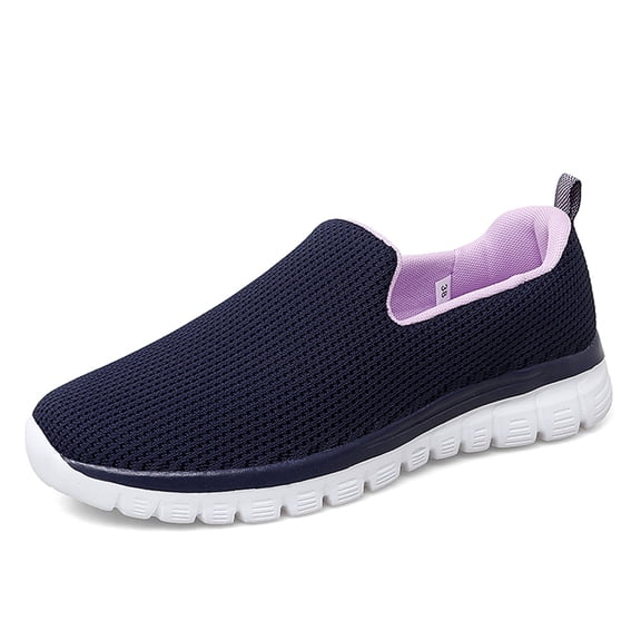 YOURDIARY Women's Breathable Lightweight Knit Flats, Comfortable Mesh Walking Loafers Sneakers