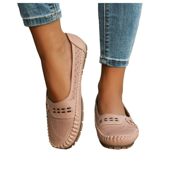 Womens Slip on Loafers Walking Shoes Comfortable Casual Beach Travel Ballet Flats Non Slip Work Dress Shoes