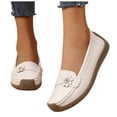 thumbnail image 1 of Womens Slip on Penny Loafers with Protective Toe & Back Soft Leather Casual Non-Slip Work Shoes Rubber Sole, 1 of 6