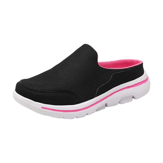 Womens Slip on Sneakers Air-Cushion Slip-On Walking Shoes Breathable Slippers Closed Toe Slides Orthopedic Diabetic Shoes