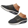 thumbnail image 1 of Womens Slip on Sneakers Open Back Shoes Comfort Walking Shoes Breathable Slippers Closed Toe Slides, 1 of 5