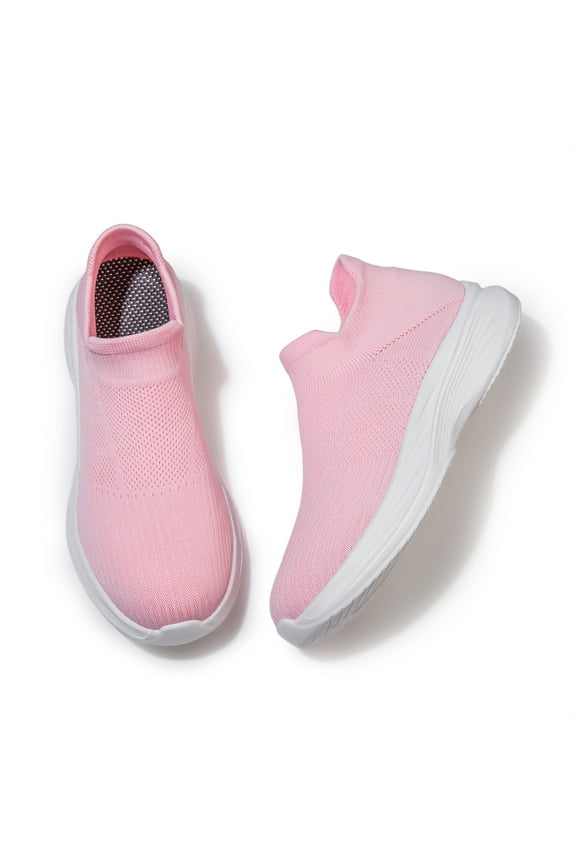 Womens Slip on Walking Shoes Comfort Lightweight Breathable Sock Shoe Non-Slip Athletic Fashion Mesh Workout Casual Sports Sneakers