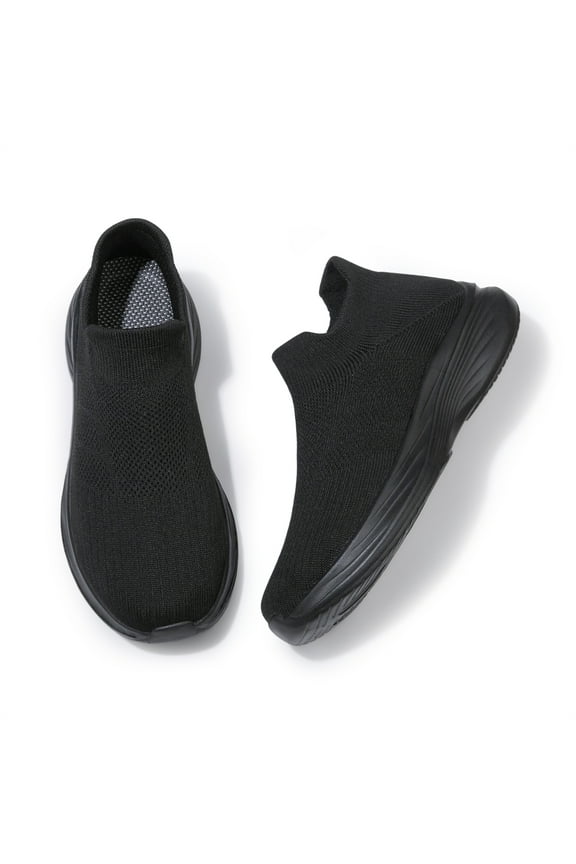 Womens Slip on Walking Shoes Comfort Lightweight Breathable Sock Shoe Non-Slip Athletic Fashion Mesh Workout Casual Sports Sneakers