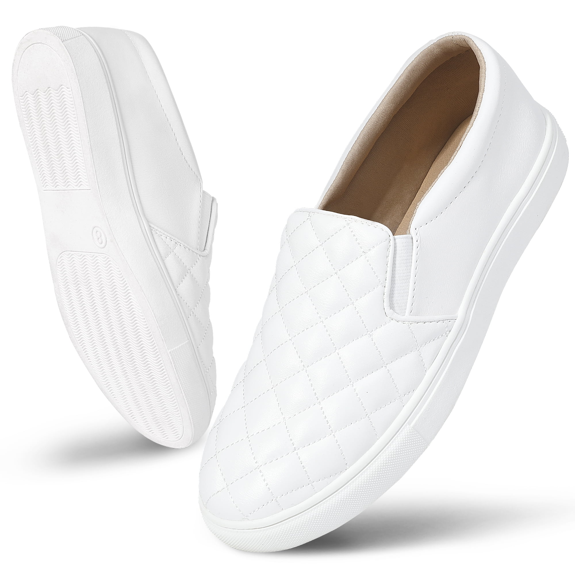Escarpins Blancs Slip-on - Taille 5.5 US Femme, Neufs Sans Emballage