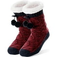 thumbnail image 1 of Womens Slipper Fuzzy Grips Socks Fluffy Winter Warm Thick Thermal Cozy Plush Non Slip Cabin Soft Fleece Socks 1Pairs, 1 of 6