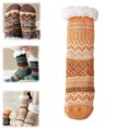 thumbnail image 1 of Womens Slipper Fuzzy Socks Fluffy Winter Warm Thick Thermal Cozy Plush Cabin Soft Fleece Non Slip Socks (Orange), 1 of 5