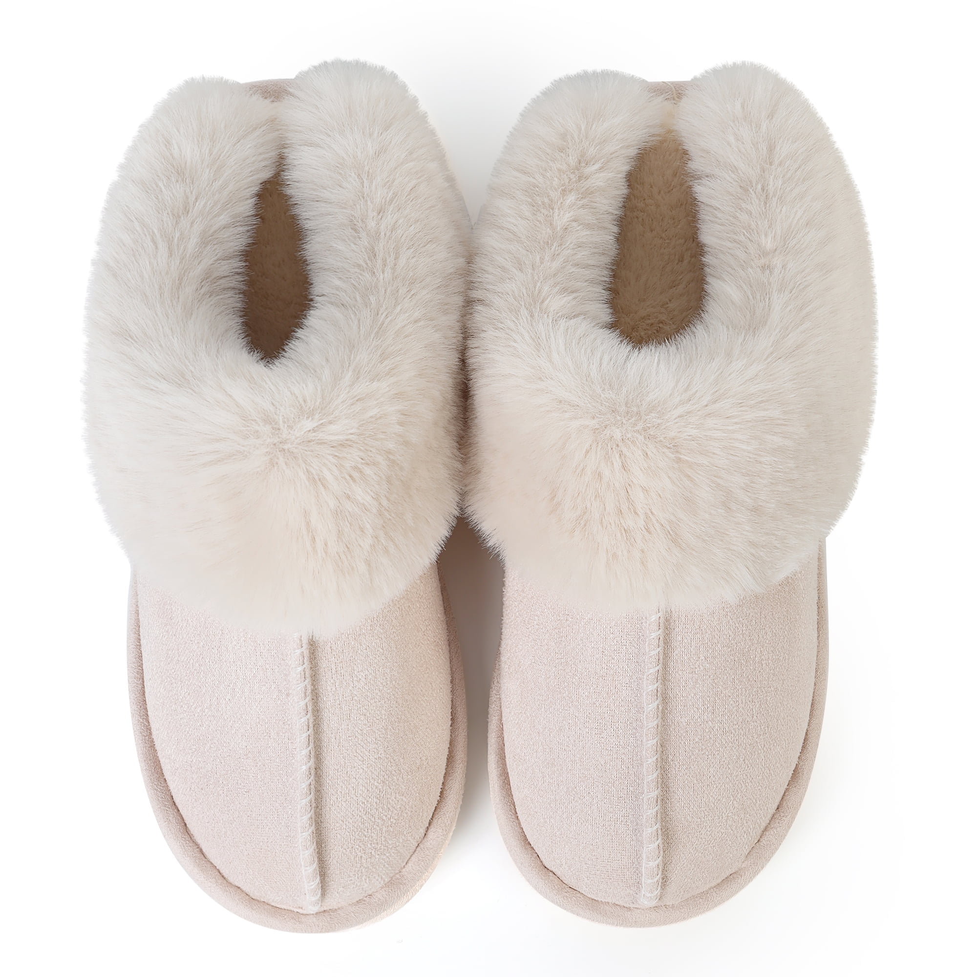 Womens Slipper Memory Foam Fluffy Soft Warm Slip On House Slippers,Anti
