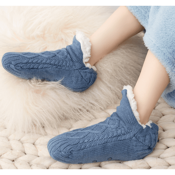Womens Slipper Socks: Syphoria Winter Warm Fuzzy Socks, Thermal Cozy Non Slip Socks Fleece Home Socks, 1 Pair