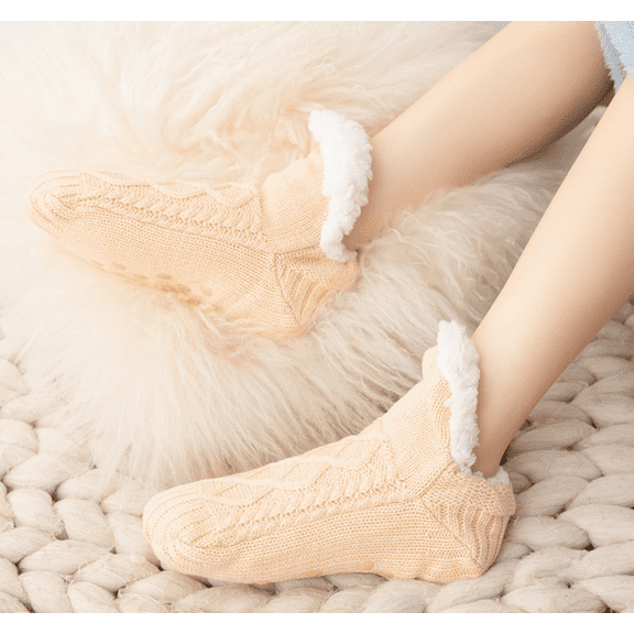 Womens Slipper Socks: Syphoria Winter Warm Fuzzy Socks, Thermal Cozy Non Slip Socks Fleece Home Socks, 1 Pair