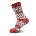 thumbnail image 1 of Womens Slipper Socks - Thick Vintage Sweater Patterned Cabin Crew Socks, 1 of 4