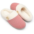 thumbnail image 1 of Womens Slipper Warm Comfy Memory Foam House Slippers Knitted Shoes Faux Fur Lined Anti-Skid Rubber Sole Bedroom Cozy Indoor Outdoor Slippers, 1 of 12