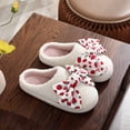thumbnail image 1 of Womens Slippers Casual Couples Strawberry Bow Tree Interior Warm Winter Home Slippers, 1 of 6