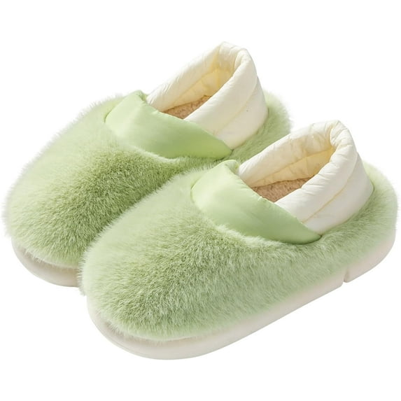 Womens Slippers Ultra Warm House Slippers for Women Memory Foam Fuzzy Slippers Soft House Shoes Fluffy Slippers Non-slip Indoor Outdoor Thick Sole