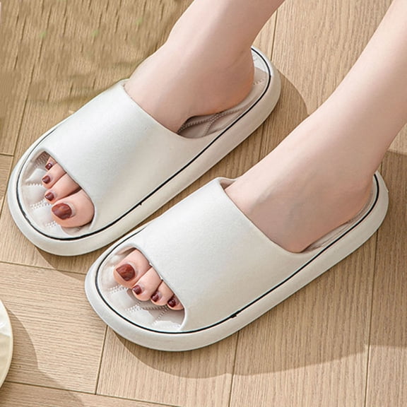 Womens Slippers White, EVA Cloud Slides for Women, Waterproof House Shoes with Quilted Footbed, Indoor Outdoor Shower Slides, Lightweight Comfort,Size 40