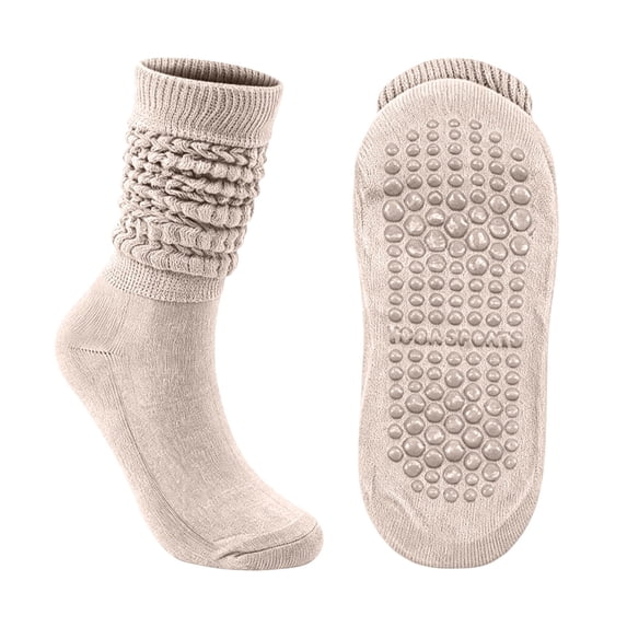 Womens Slouch Scrunch Boot Socks, Retro Cushioned Knee High Soft Knit Sock Girls Casual Athletic