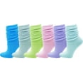 thumbnail image 1 of Womens Slouch Socks, 6 Pairs oft Extra Long Scrunch Knee High Sock, Bulk Pack, 1 of 3