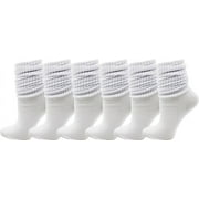 Womens Slouch Socks, 6 Pairs oft Extra Long Scrunch Knee High Sock, Bulk Pack