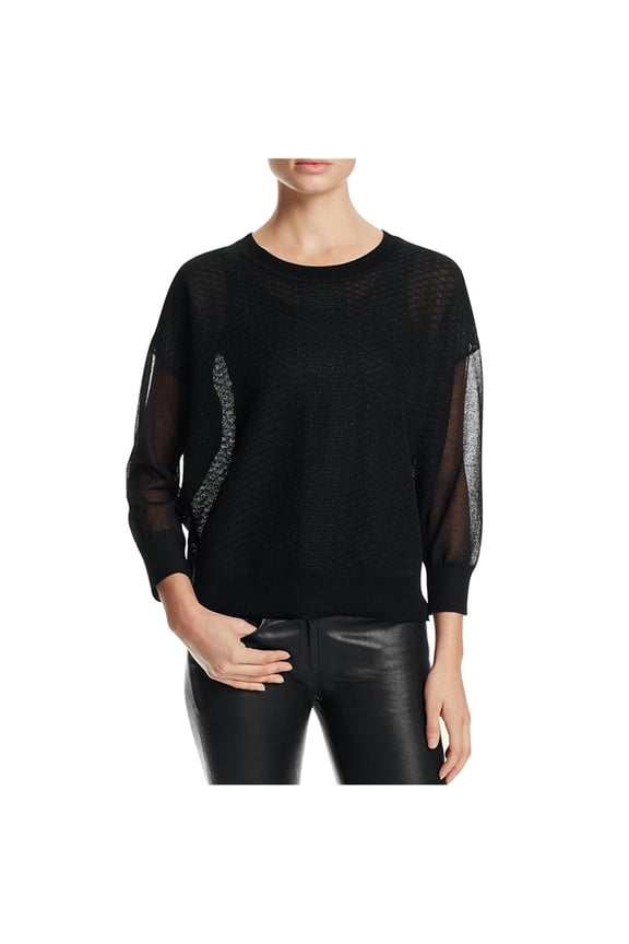 Womens Slouchy Pullover Sweater black L