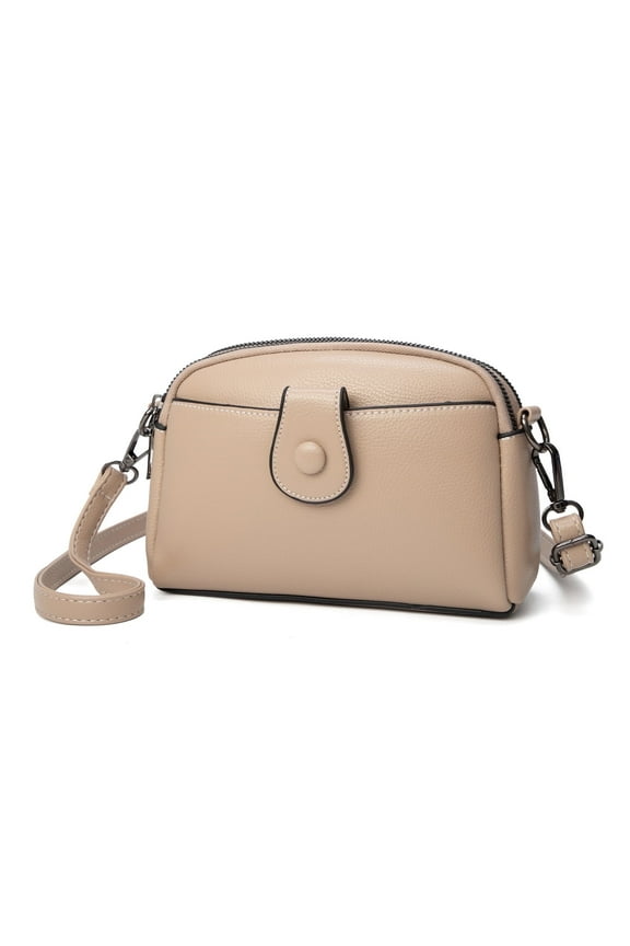 Womens Small Crossbody Bag Shoulder Hand Bags Leather Crossbody Purse for Women Lightweight Adjustable Strap Khaki