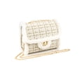 thumbnail image 1 of Women's Faux Fur Trim Crossbody Handbag with Zipper, White, 1 of 6
