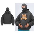 thumbnail image 1 of Womens Small Pet Pouch Sweatshirt Pet Carrier Sweatshirt Creative Long Sleeve Oversized Pocket Sweater with Dog Pouch Fall Clothes, 1 of 5