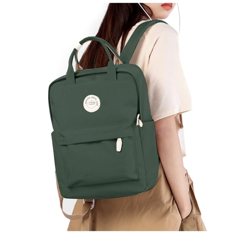 BJLFS Womens Olive Green Waterproof Backpack, Lightweight 14  display picture 1