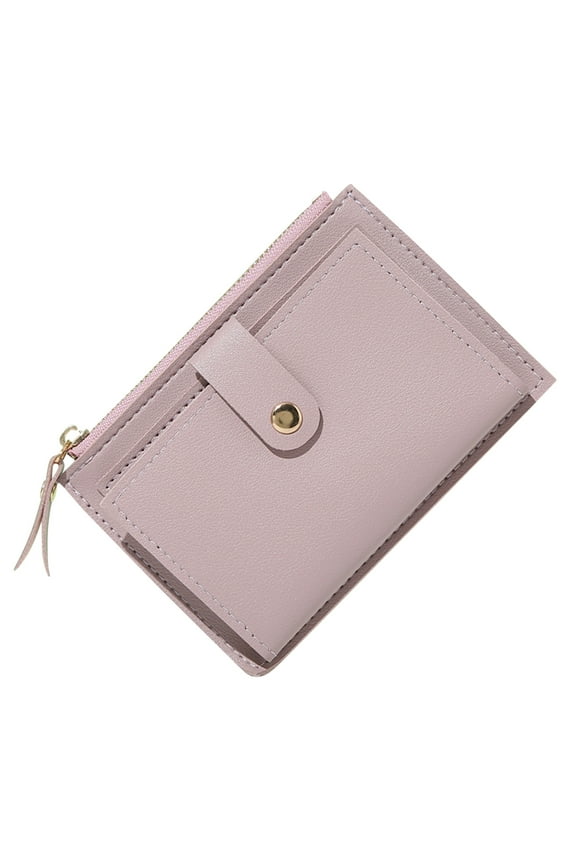 Womens Small Wallet RFID Blocking Soft Leather Bifold Compact Card Holder Wallet with Zipper Coin Pocket