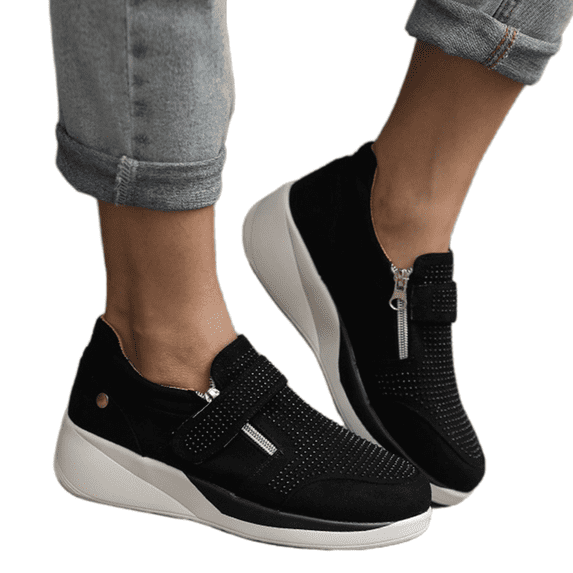 Womens Sneakers Fashion Sneakers Platform Slip On Loafers Shoes Casual Classic Fall Soft Comfortable Walking Shoes Clearance Sale