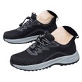 thumbnail image 1 of Womens Sneakers Nonslip Thick Sole Slip on Walking Shoes Adjustable Strappy Woven Mesh Breathable Workout Gym Athletic Shoes Black Size 7.5, 1 of 6