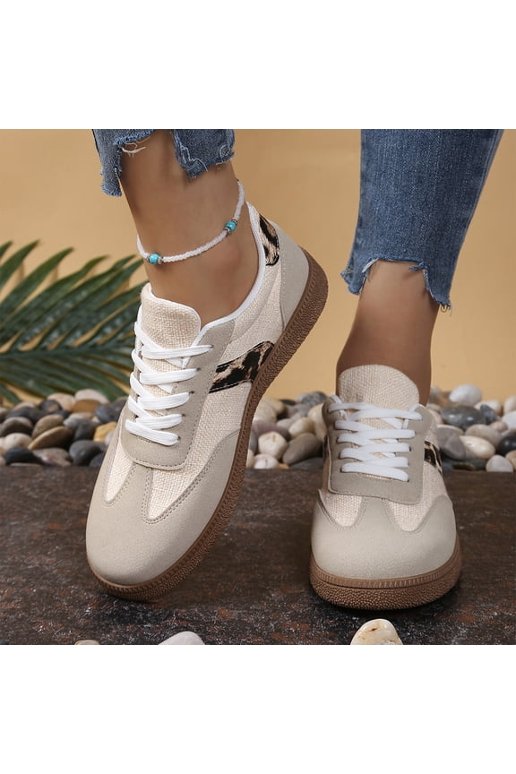 Womens Sneakers Slip On Casual Lace Up Round Toe Comfortable Footwear Stylish Versatile Everyday Athletic Tennis Walking Shoes Khaki 42