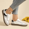 thumbnail image 1 of Womens Sneakers, Sneakers for Women, Womens Tennis Shoes, Walking Shoes Women, Women Elegant Retro Casual Tennis Sneakers Comfort Walking Footwear Lightweight Non Slip Fashion Trainers, Black 5.5, 1 of 7