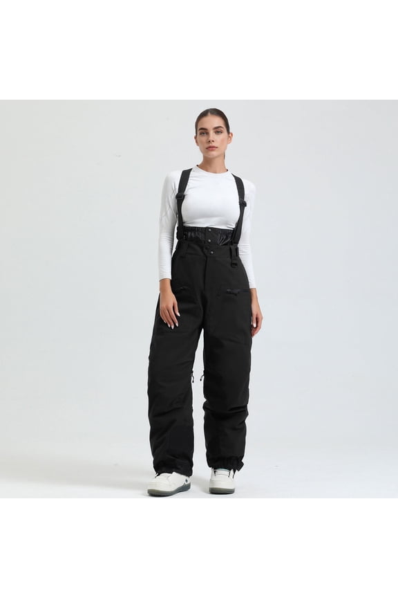 Womens Snow Bibs Baggy Ski Pants Snowboard Overall Insulated Waterproof Windproof Warm Winter