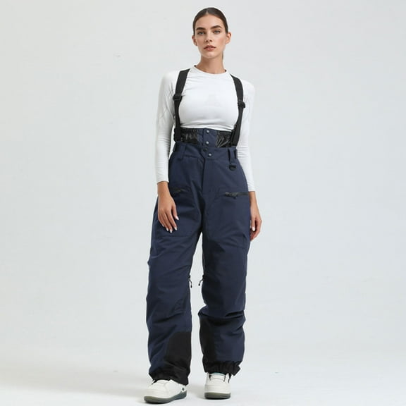 Womens Snow Bibs Baggy Ski Pants Snowboard Overall Insulated Waterproof Windproof Warm Winter