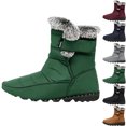 thumbnail image 1 of Womens Snow Boots Mid Calf Faux Fur Lined Insulated Shoes Non Slip Water Resistant Cozy Winter Flat Boots, 1 of 7