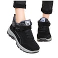 thumbnail image 1 of Womens Snow Boots Plush Warm Lace up Nonslip Trekking Hiking Booties Hook and Loop Winter Outdoor Sneakers Gray Size 7.5, 1 of 5