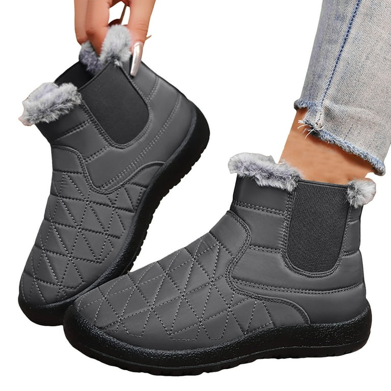 Womens Snow Boots Waterproof Arch Support Winter Ankle Booties
