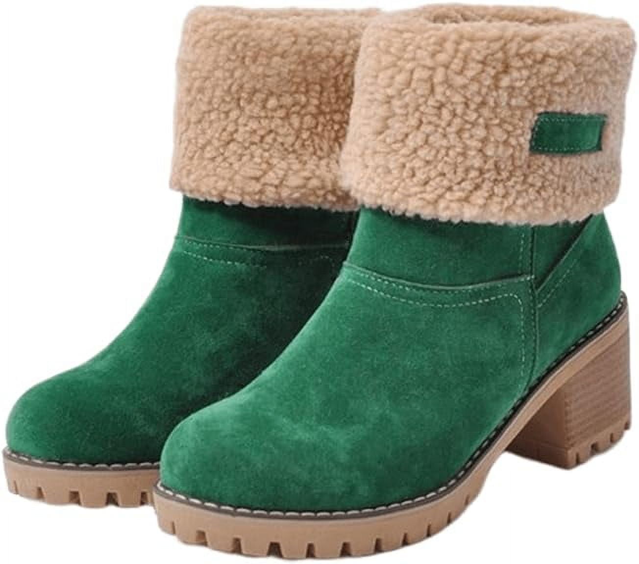 Womens Snow Boots Winter Warm Ankle Boots Thickened Warm Fleece Lining