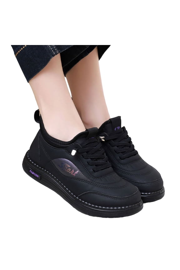 Womens Snow Boots Winter Warm Furry Lined Waterproof Walking Sneakers Slip on Stitching Ankle Booties