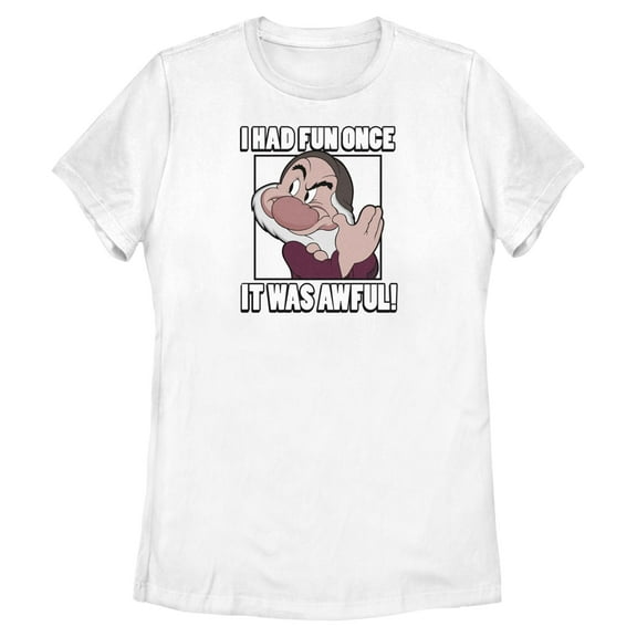 Womens Snow White and the Seven Dwarfs Grumpy I Had Fun Once T Shirt