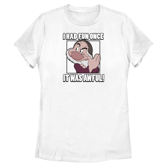 Womens Snow White and the Seven Dwarfs Grumpy I Had Fun Once T Shirt