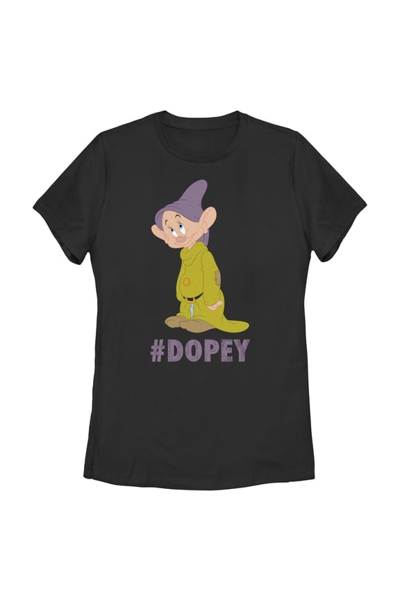 Womens Snow White and the Seven Dwarfs Hashtag Dopey T Shirt
