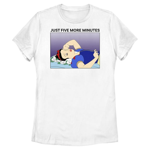 Womens Snow White and the Seven Dwarfs Just Five More Minutes Meme T Shirt