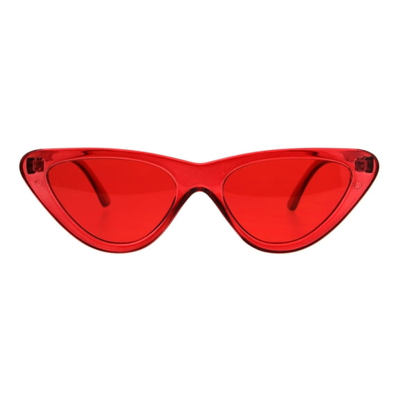 Womens Snug Classic Vintage Goth Cat Eye Sunglasses Red