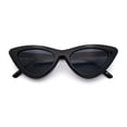 thumbnail image 1 of Womens Snug Retro Fit Timeless Cat Eye Plastic Sunglasses All Black, 1 of 8