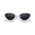 thumbnail image 1 of Womens Snug Retro Fit Timeless Cat Eye Plastic Sunglasses White - Black, 1 of 8