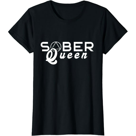 Womens Sobriety Sober Queen Anonymous Sober Support Narcotics T-Shirt