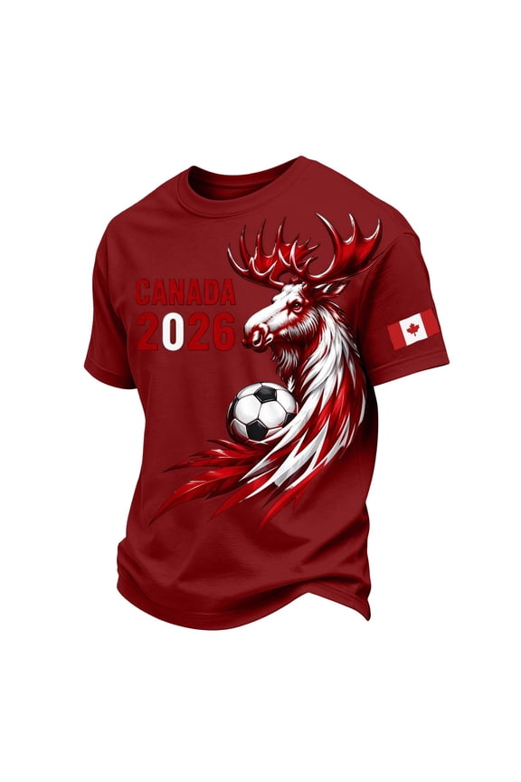Womens Soccer Shirt Canada Jersey Raglan Tops Short Sleeve Relaxed Fit Top for Casual Comfort T Shirt Sports Fan Casual Tops Tee M